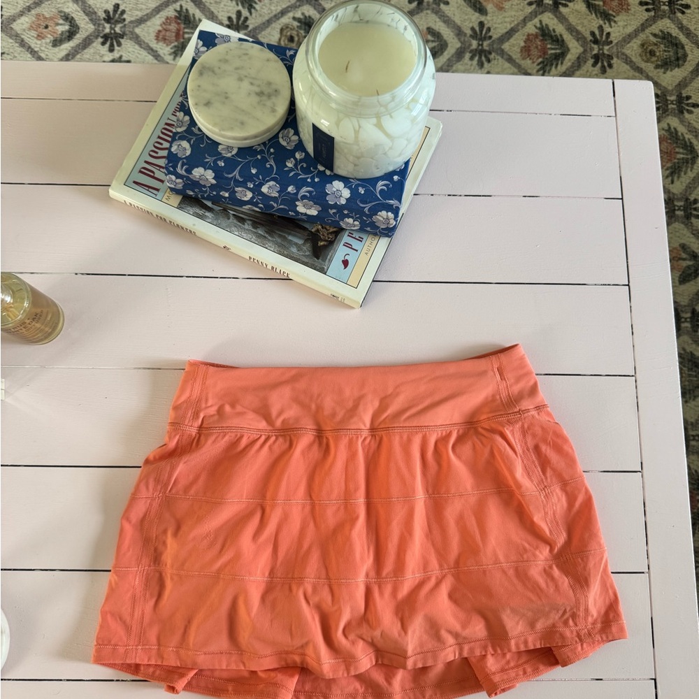 Lululemon Athletica Orange Mini Skirt